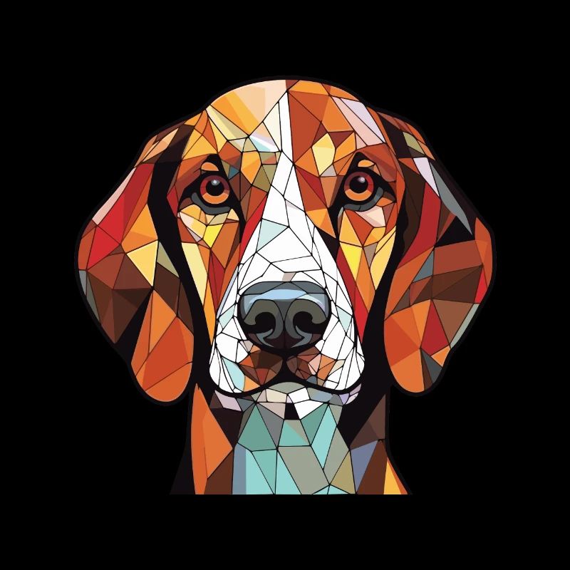 Ariege Pointer Hund Rasse Aquarell Illustration