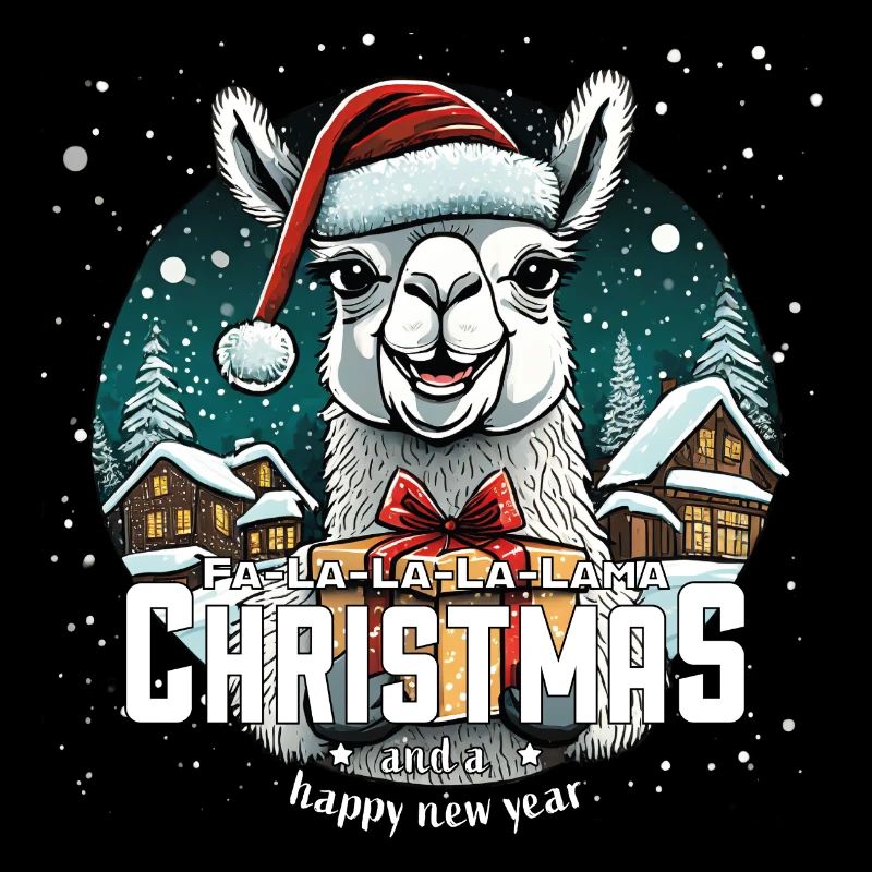 Christmas Llama - Fa La La La Lama Christmas