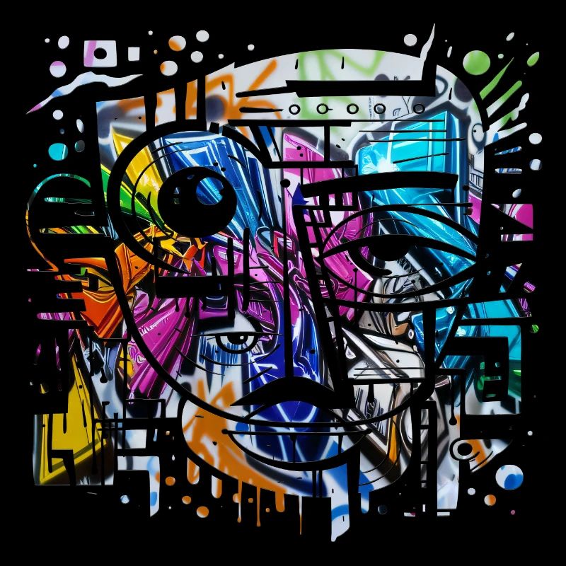 Graffiti Street Art Spray Vintage Stencil Retro