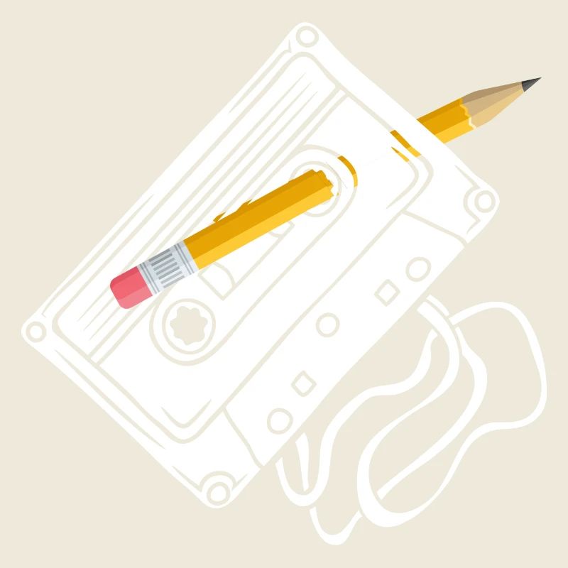 Rewind cassette with pencil