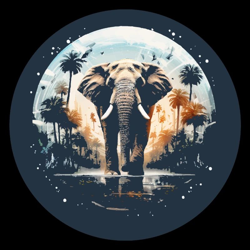 Elefant im Regenwald Geschenk Wildtiere Fans