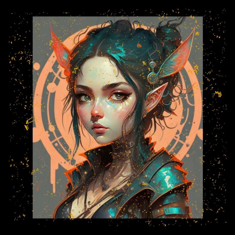 Elfenmädchen im Retro-Stil