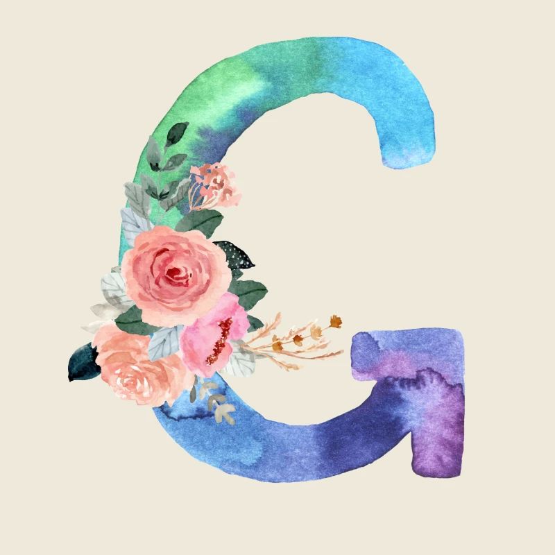 Lettre g watercolor
