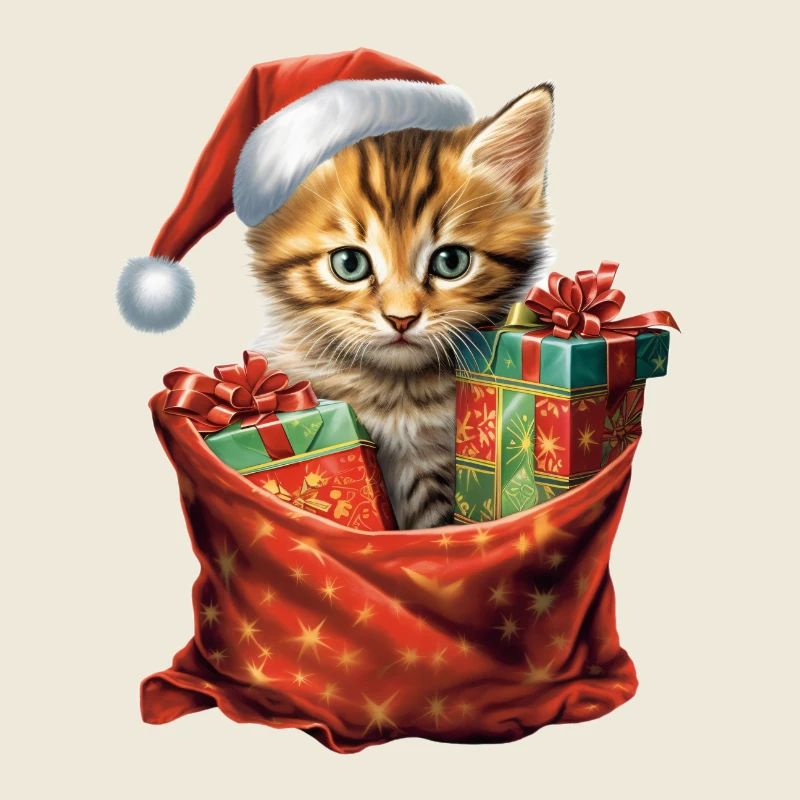 Christmas Kitten 1