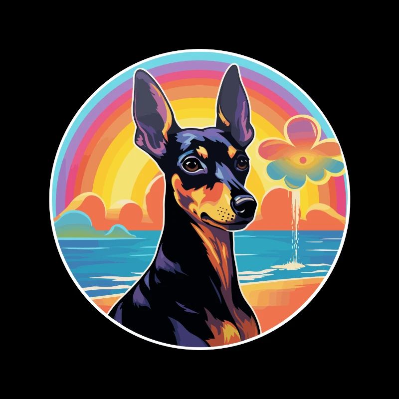 Spielzeug Manchester Terrier Hunderasse Bunte Karikatur