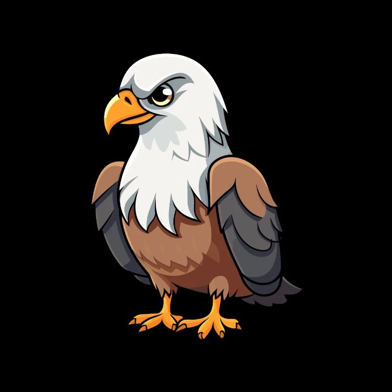 Aigle Mignon Dessin Animé Kawaii Aquarelle Animal De Compagnie
