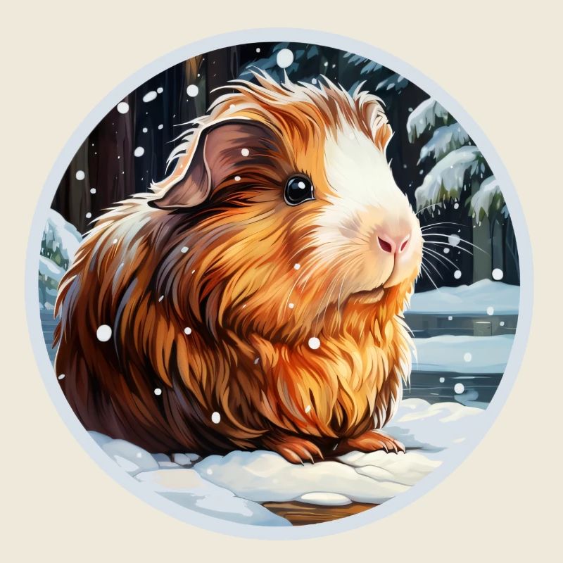 Cochon d’Inde dans la nuit d’hiver