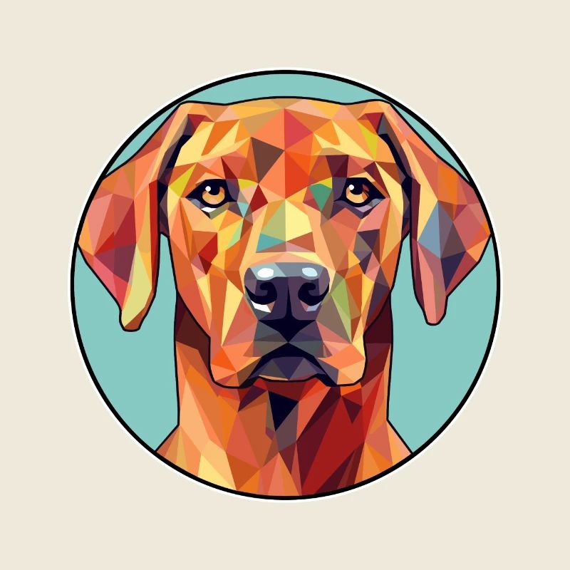 Rhodesian Ridgeback Hund Buntes Glas Buntes Auto