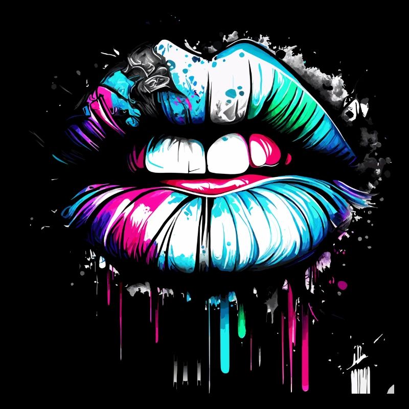 Lèvres Graffiti Style