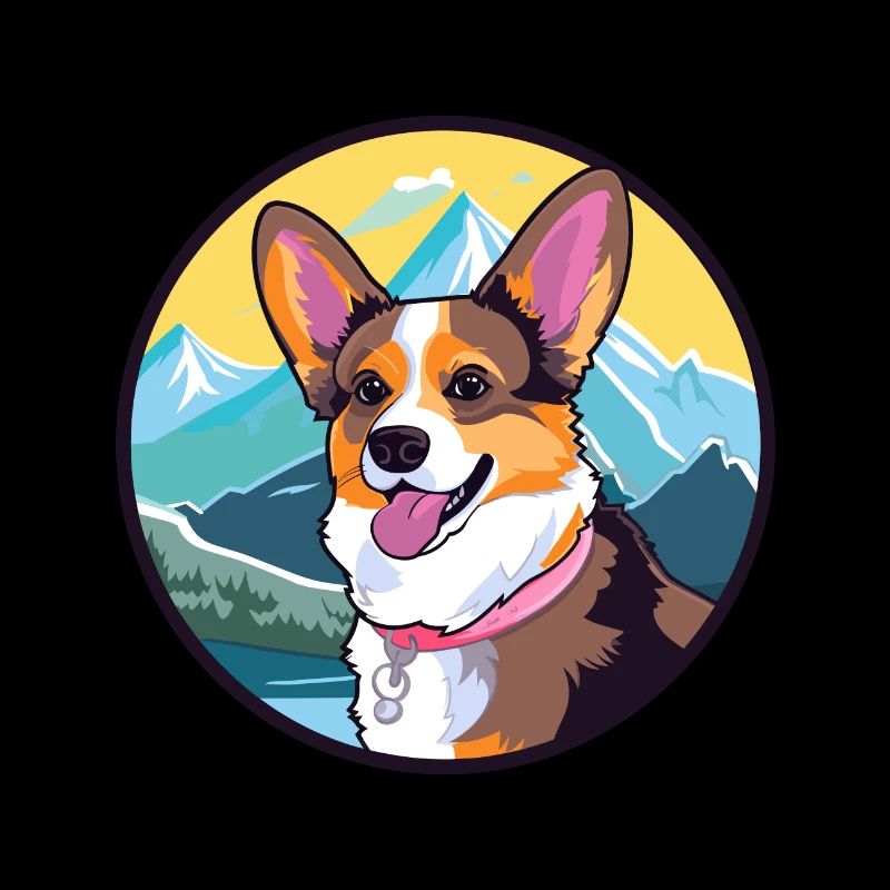 Strickjacke Welsh Corgi Hunderasse Karikatur Kawaii Wate
