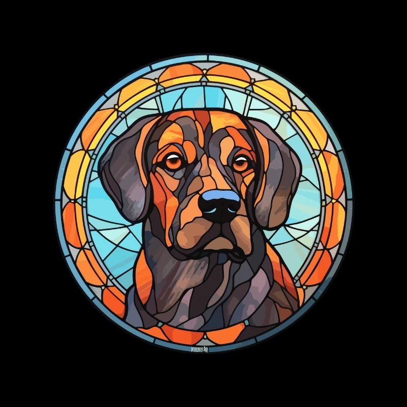 Berger de Beauce Hunderasse Buntglas bunt