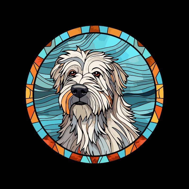 Pyrenäen-Schäferhund Hunderasse Buntes Glas