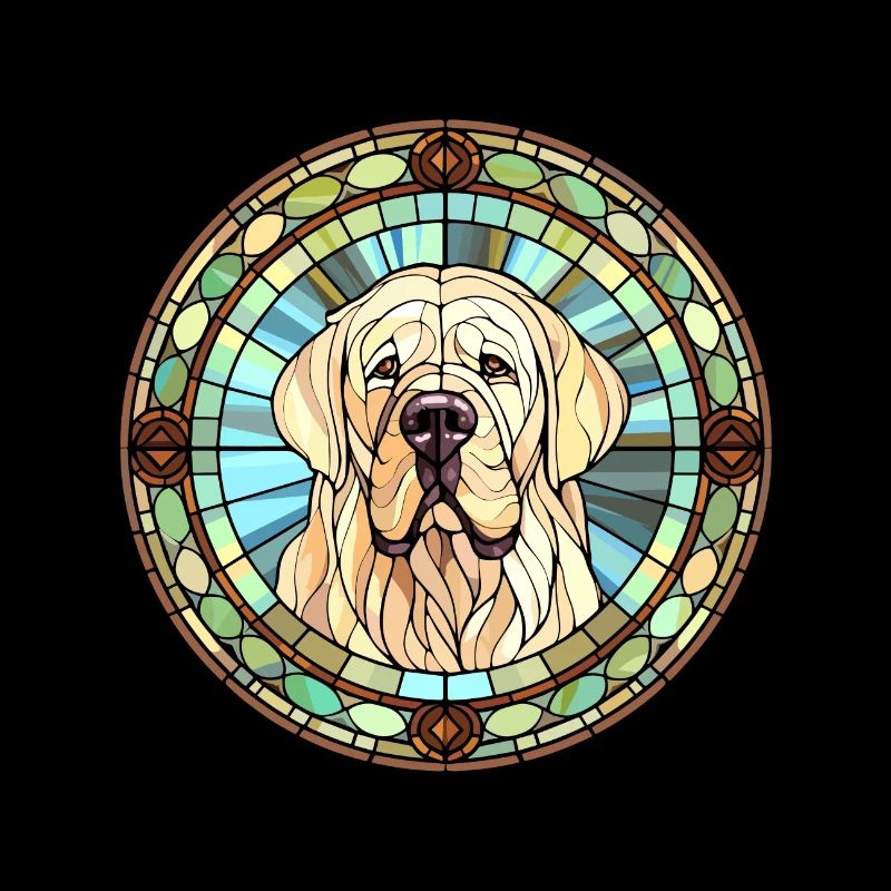 Pyrenäen-Mastiff-Hunderasse Buntglas Bunt