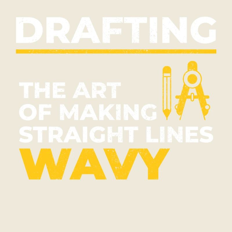 Architect Drafting Wavy Lines Construction Funny