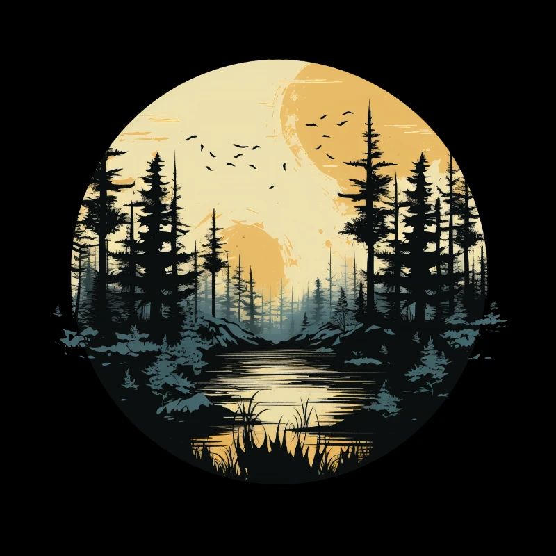 Full moon woods