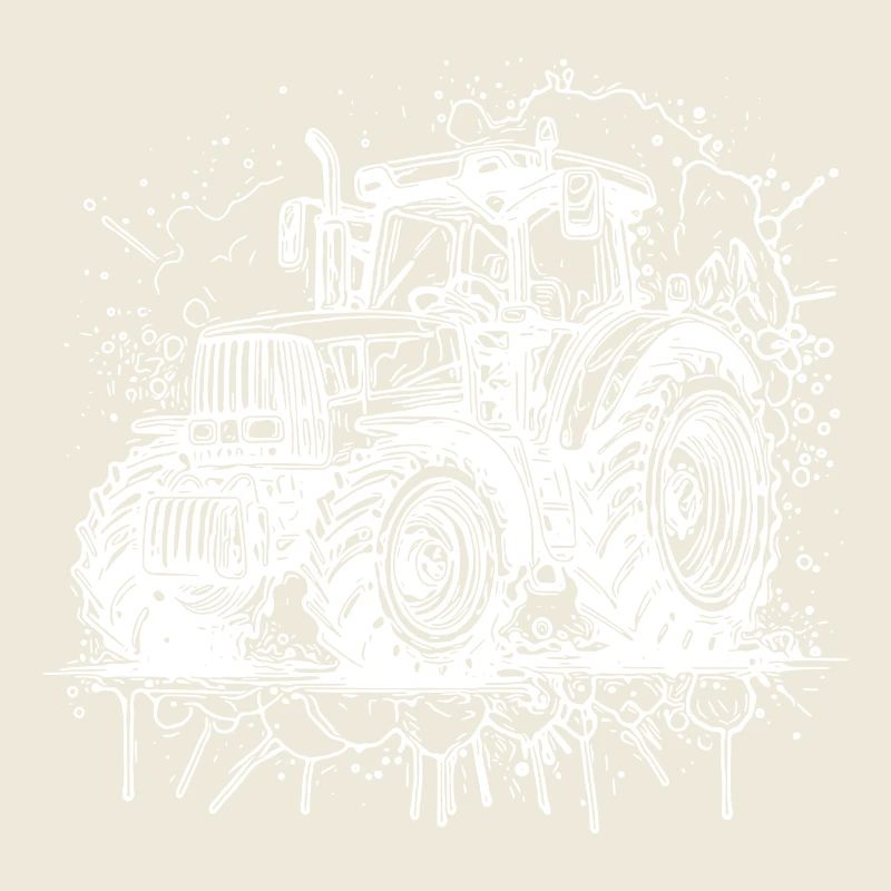 Traktor Splash Design mit Feld Schlepper Experten