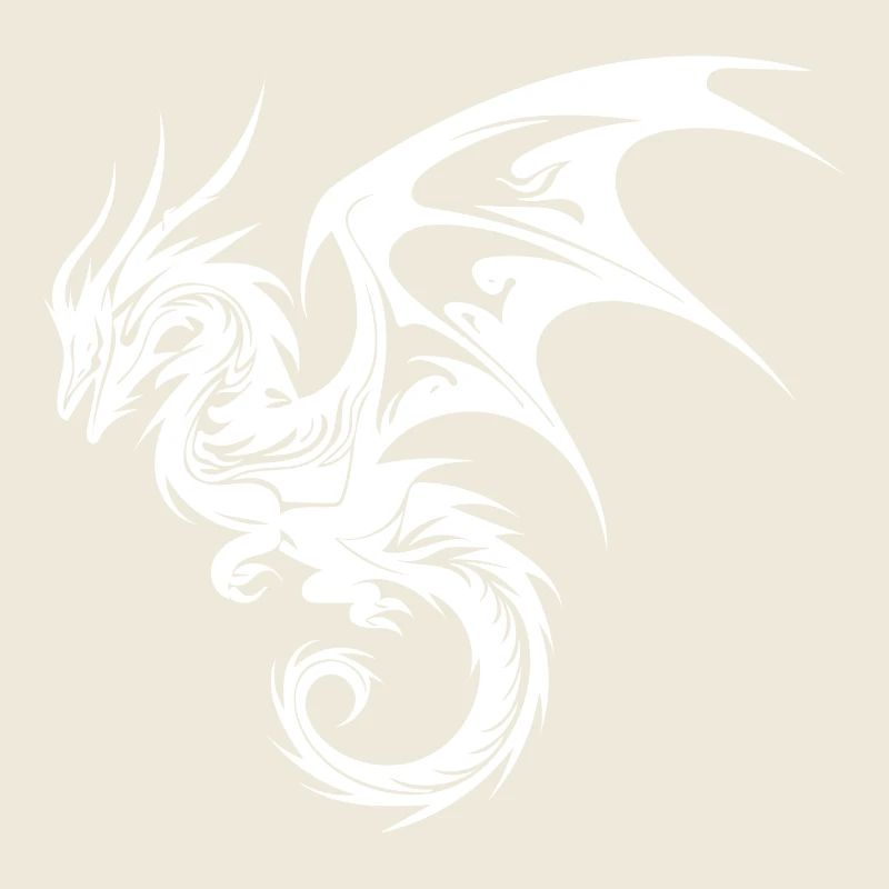 Dragon volant chinois dans le style de tatouage