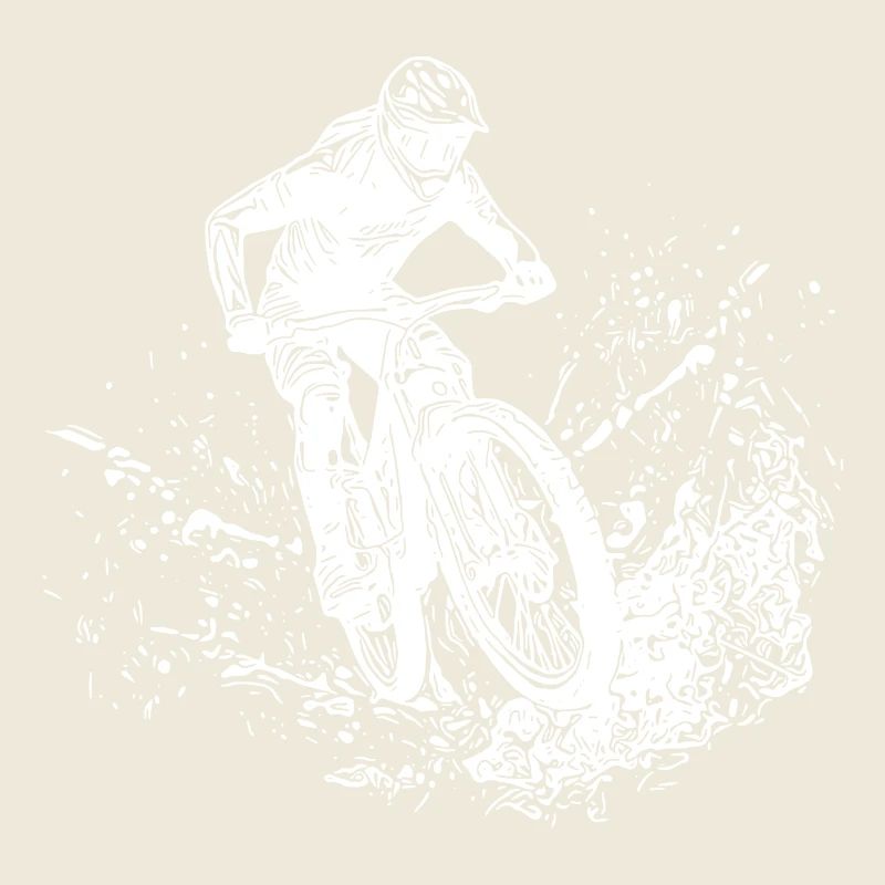 Berg Mountainbiker Schlamm Spritzer Abfahrt