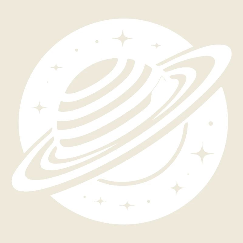 Planète spatiale Saturne avec système d’anneaux et étoiles