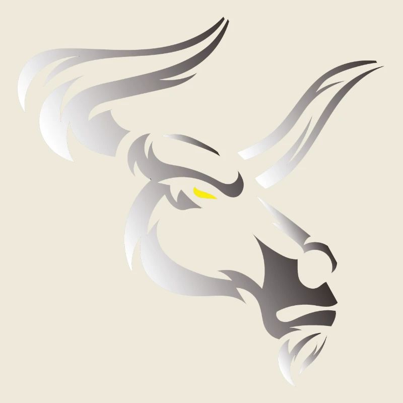 Tête de taureau tête Logo Steak Beast Gym corne