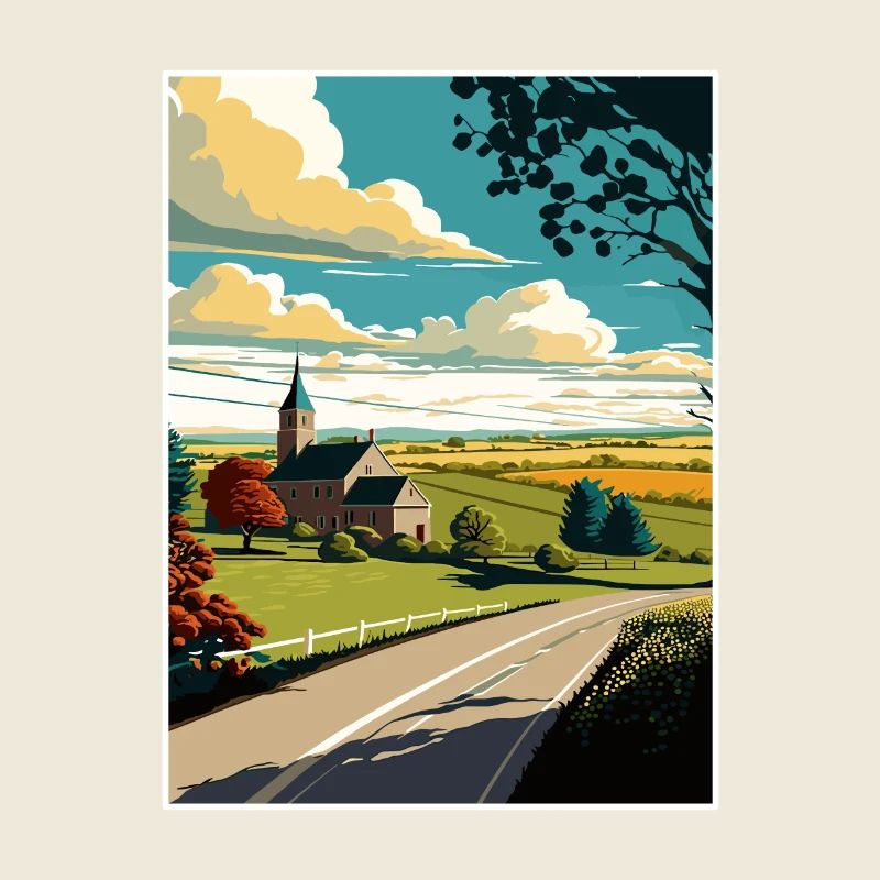 Lancaster County Pennsylvania Reiseposter