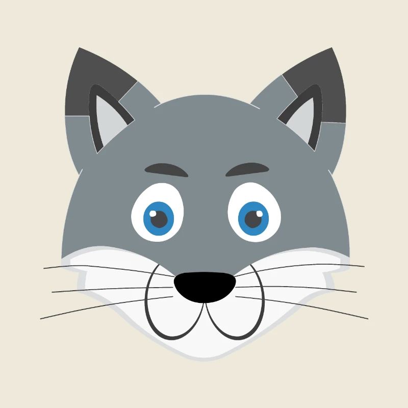 Cartoon Wolfsgesicht