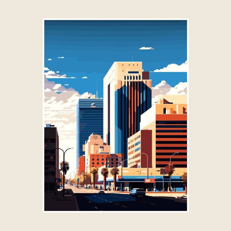 Glendale Arizona Vintage voyage affiche Souvenir