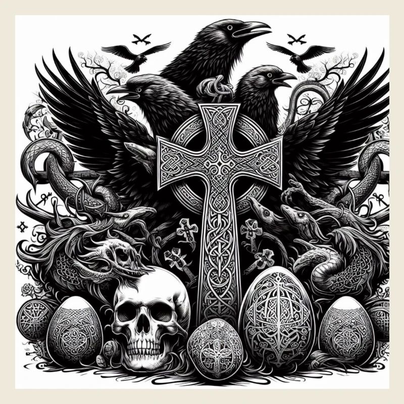 Gothic Easter themed art