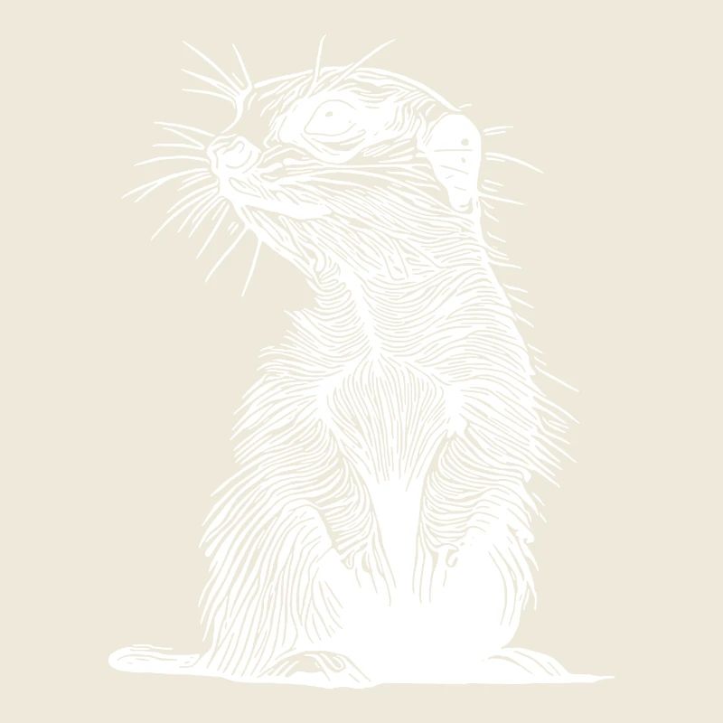 Suricate mignon avec de la fourrure et des rayures croisées