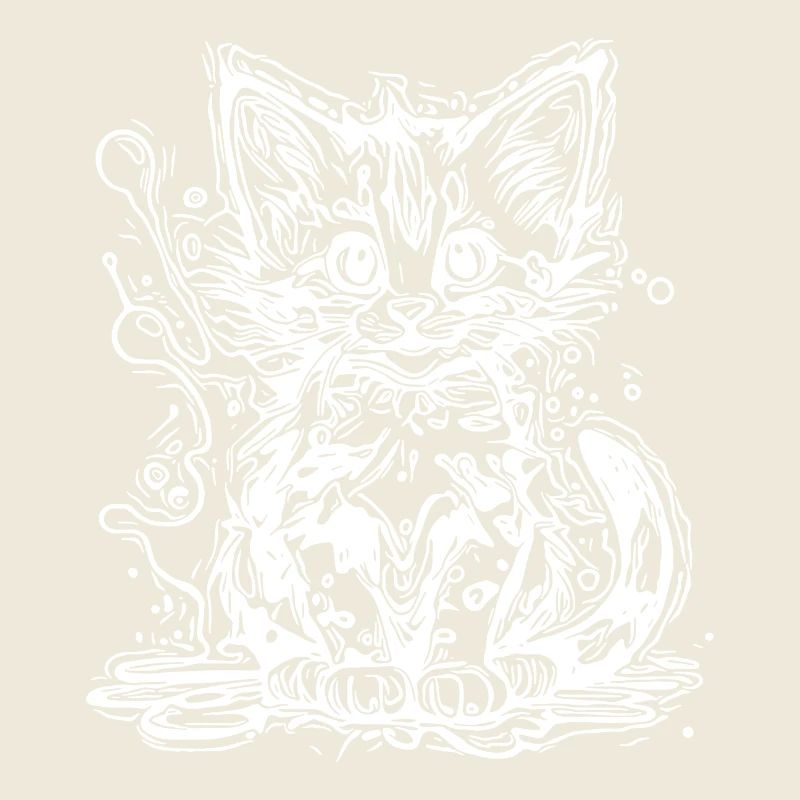 Hübsche kleine Katze im Graffiti Tattoo Style