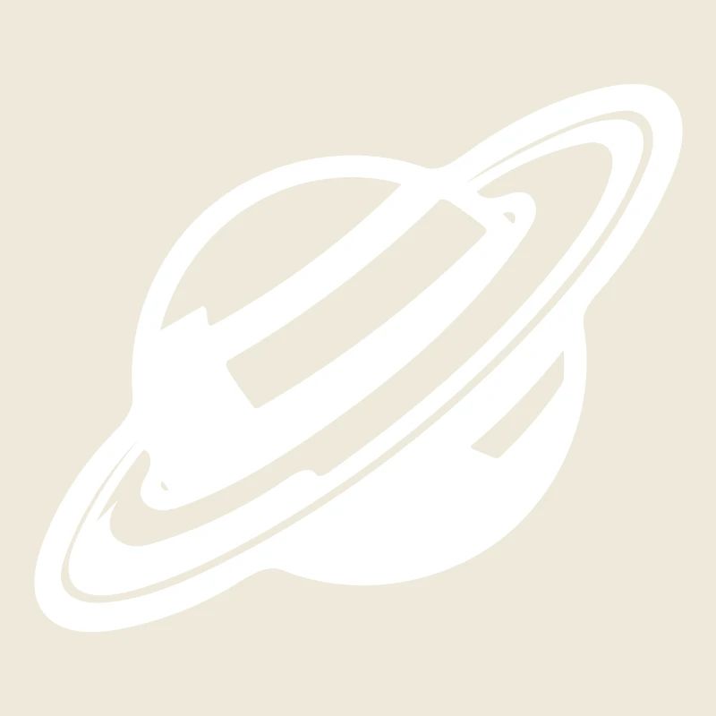 Ringed planet in the solar system universe