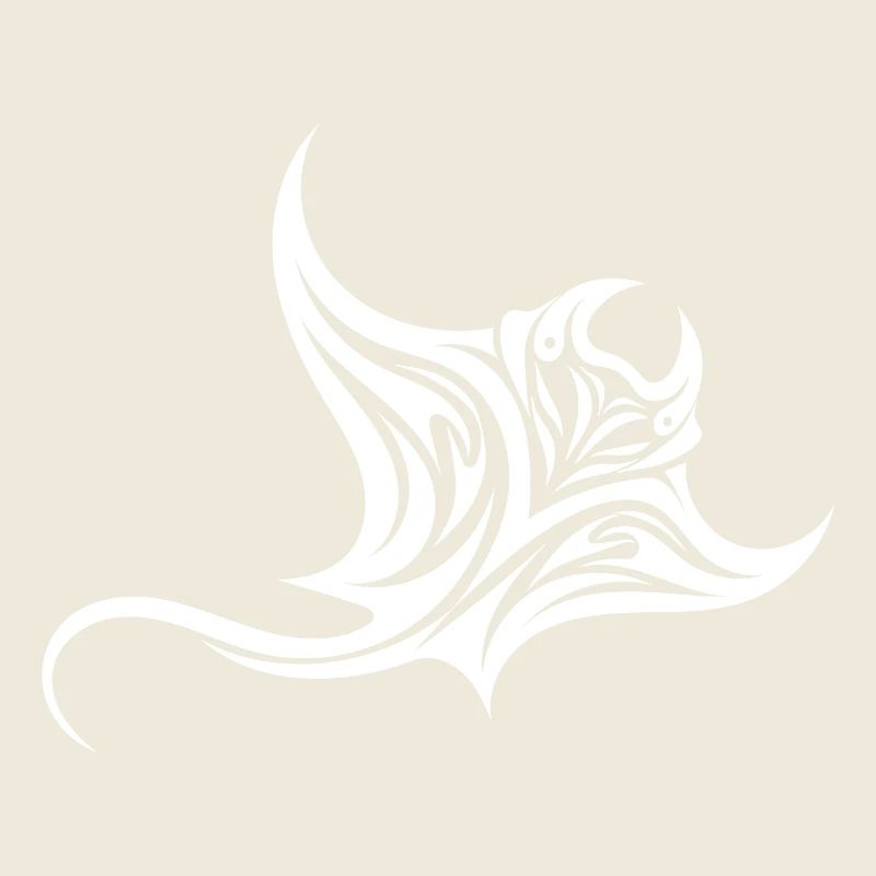 Tribal danseur Manta Ray Style Diver Fan Tattoo
