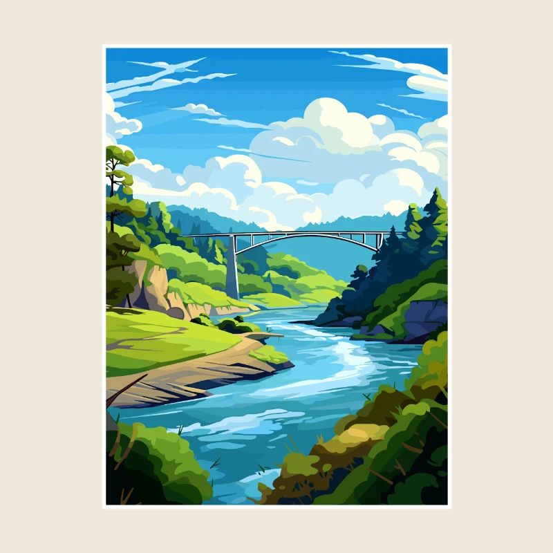 Tal der Giganten Baumwipfelpfade Reiseposter