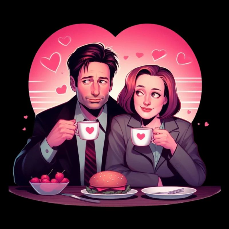 Romantisches Mittagessen und Kaffee