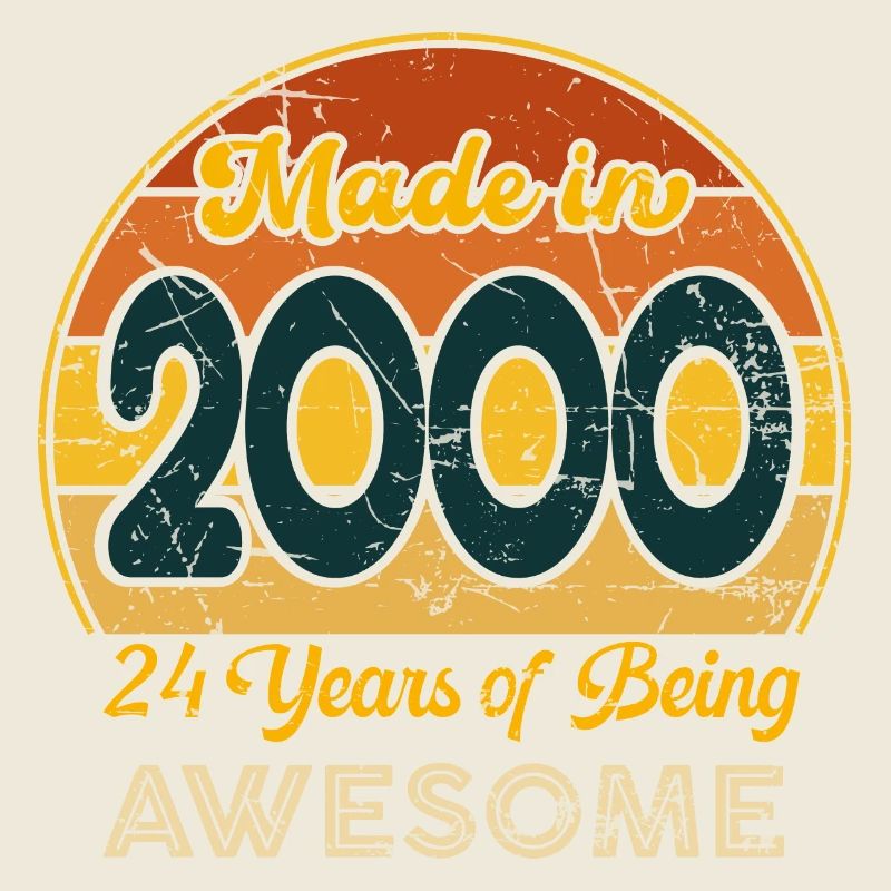 Né en 2000 - Vintage 2000 Anniversaire Rétro