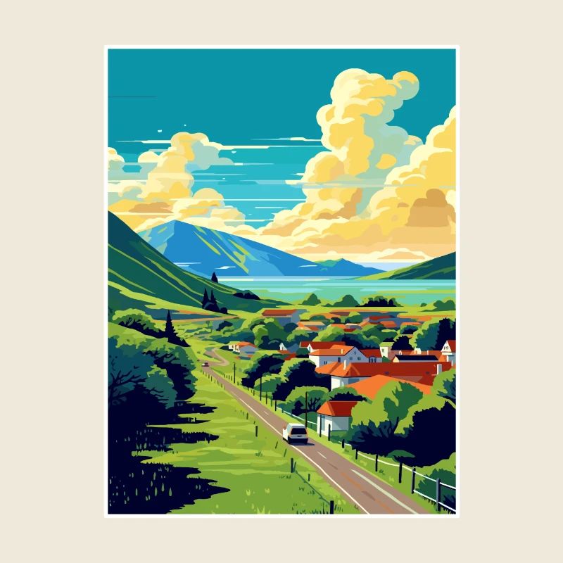 San Luis Argentinien Vintage Reiseposter Souvenir