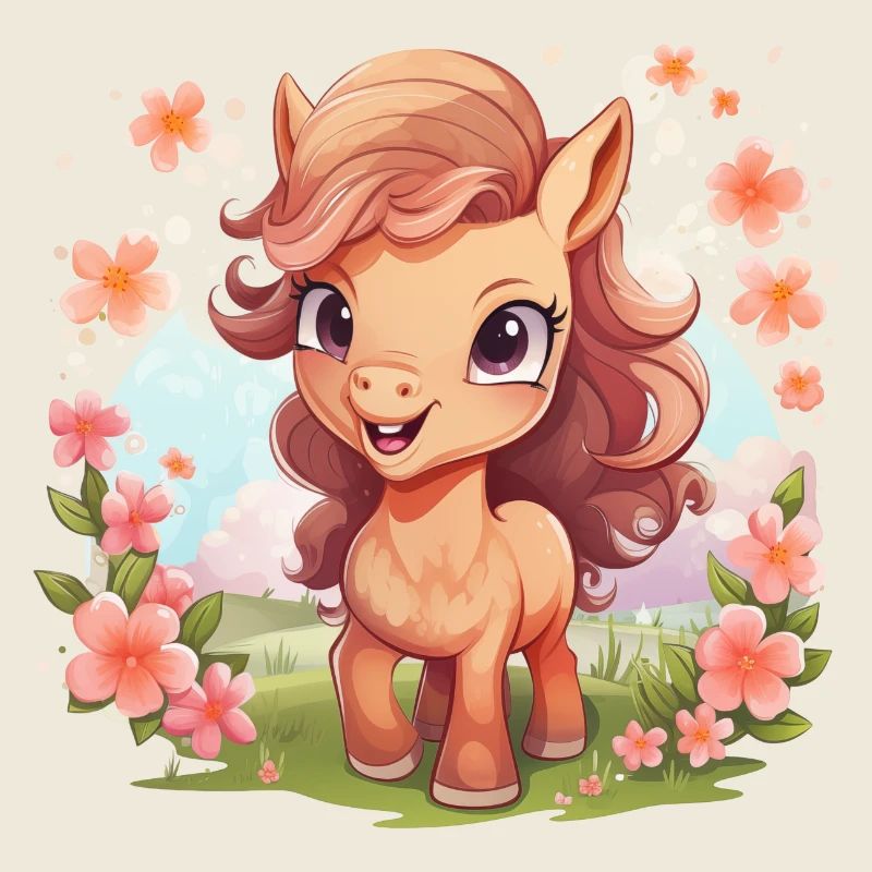 Kawaii Pony Frühling