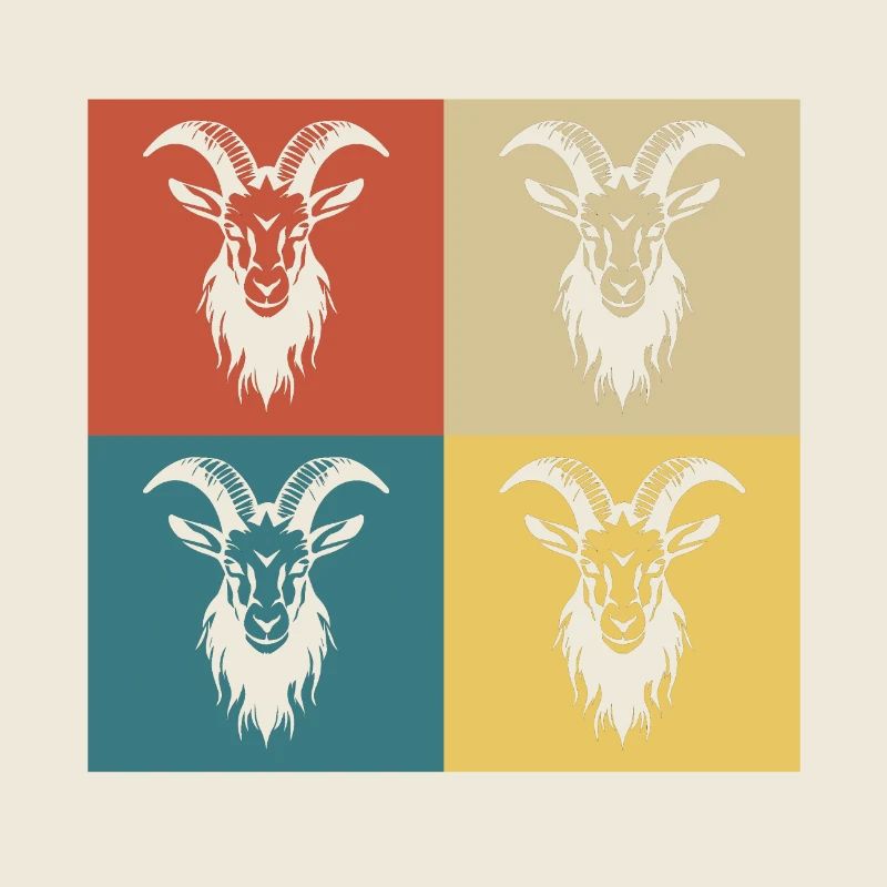 Retro Vintage Goat