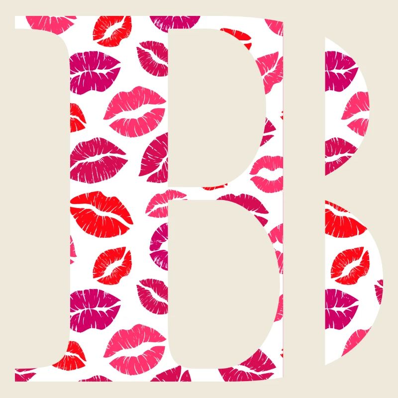 Letter b kisses
