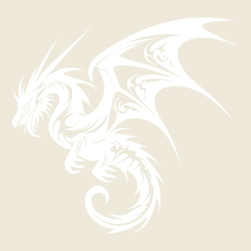 Dragon volant en style tatouage