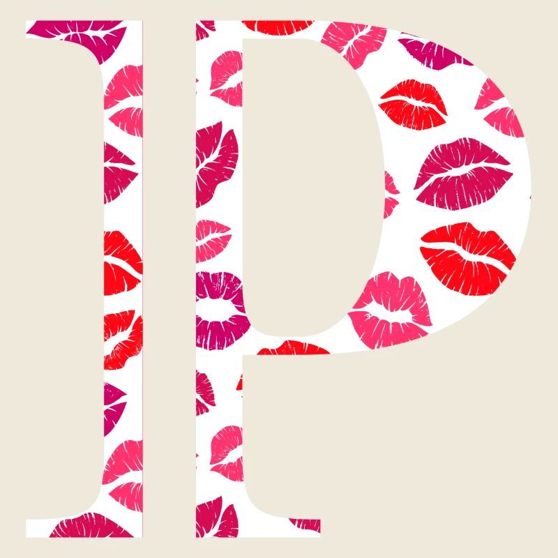 Lettre p bisous