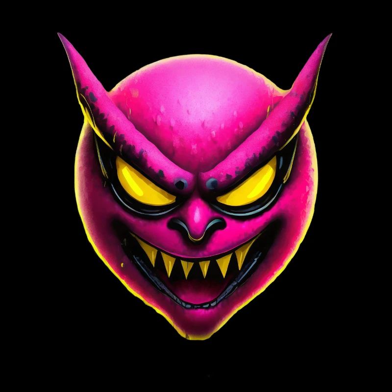 Pinker böser Smilie