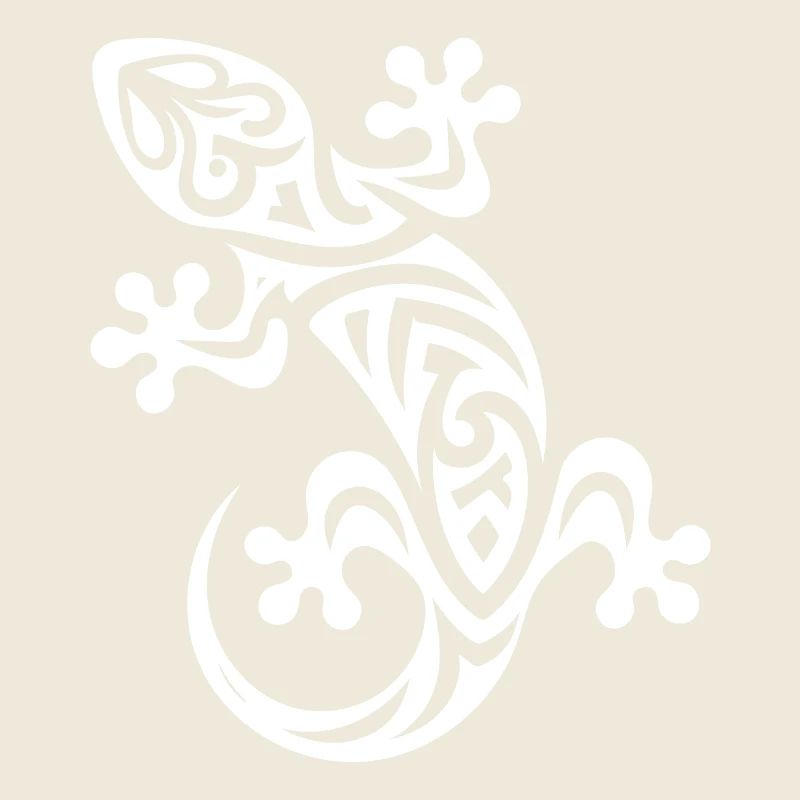 Kleiner Gecko im Tribal Tattoo Style