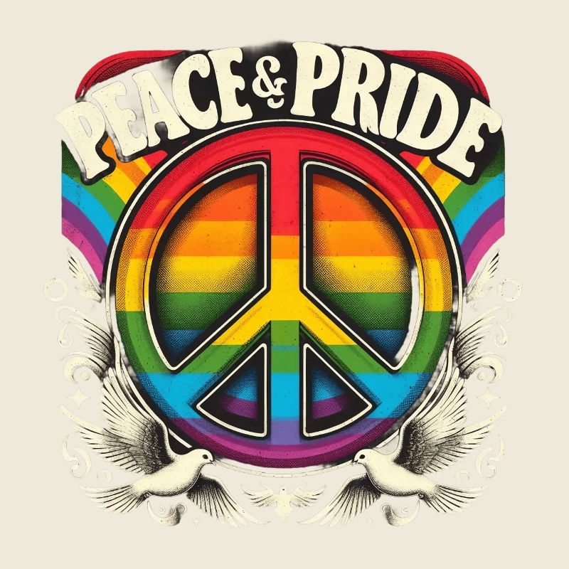 Mois de la fierté LGBT Peace & Pride Design