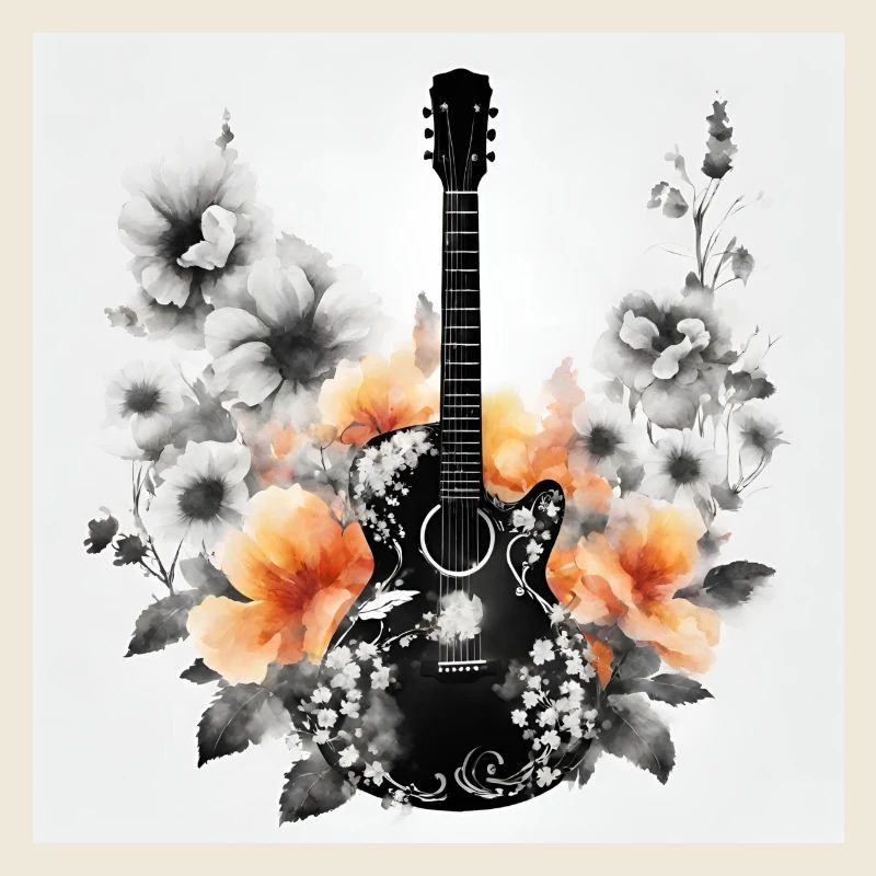 GUITARE EN FLEURS