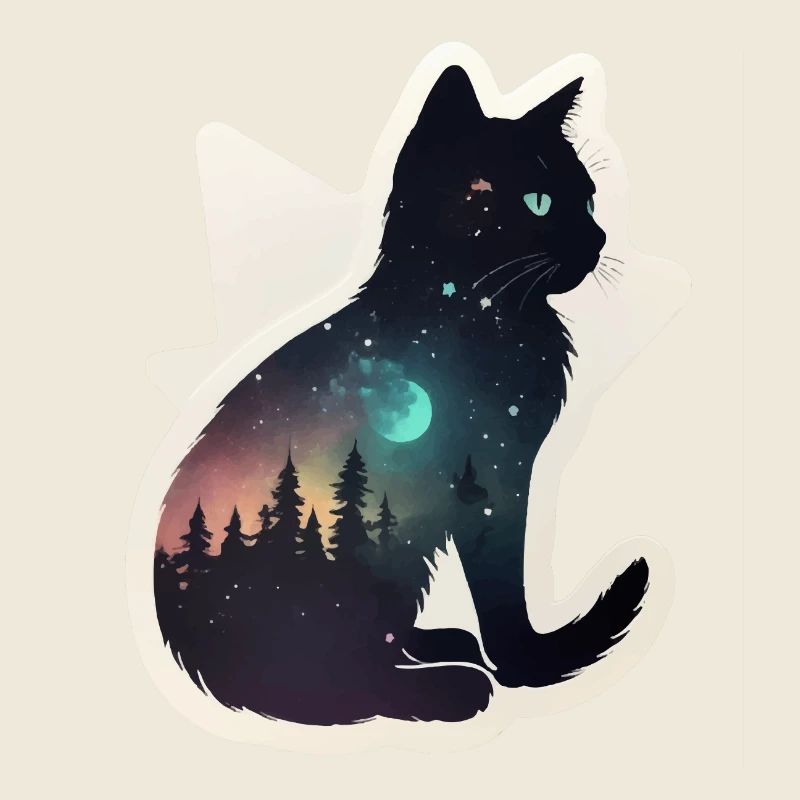 Chat dans les étoiles