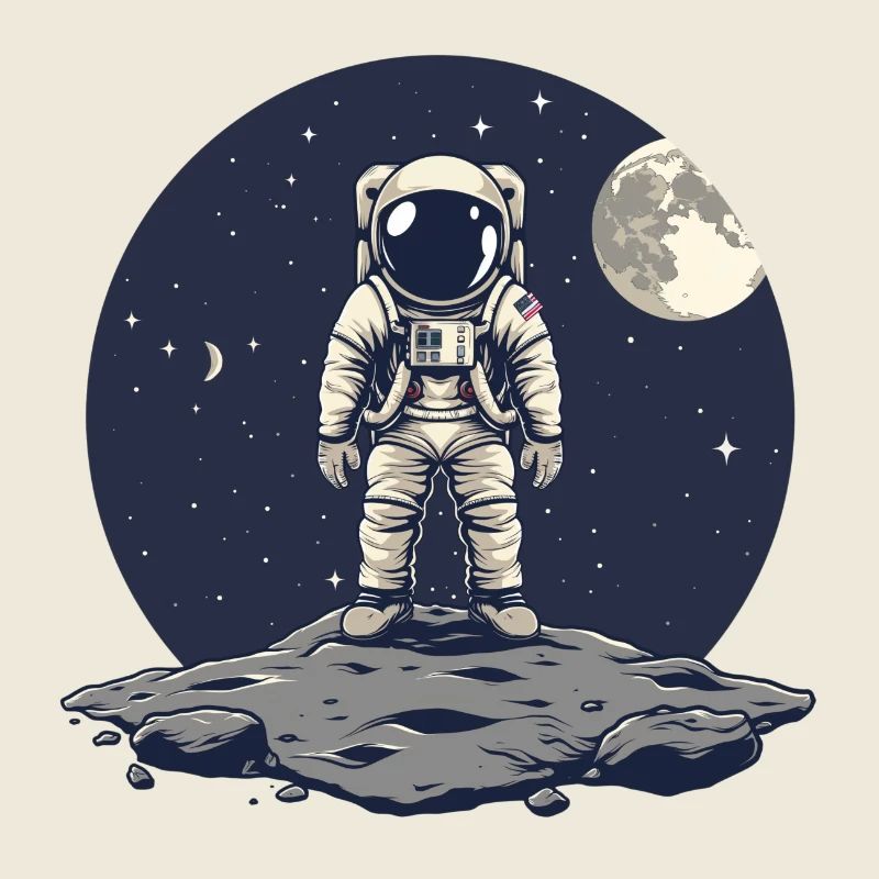 Astronaut Frontal Asteroid Mond Hintergrund