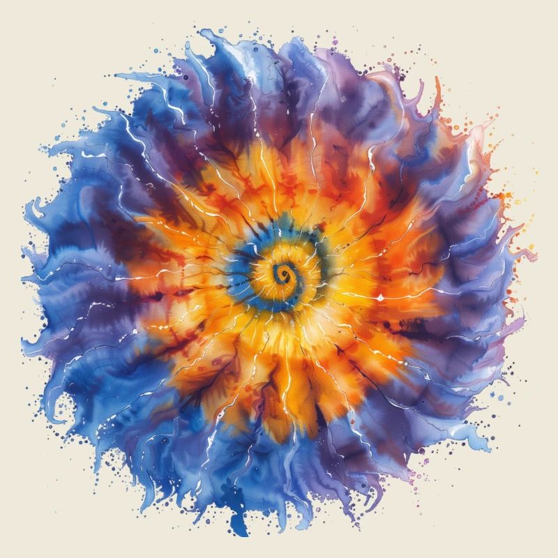 Chemise tie dye