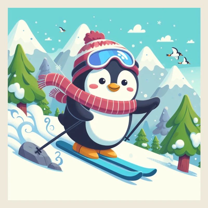 pingouin de ski