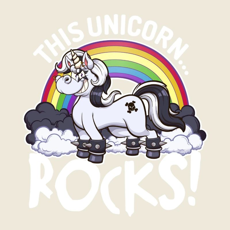 Dieser Einhorn-Rocks-Cartoon